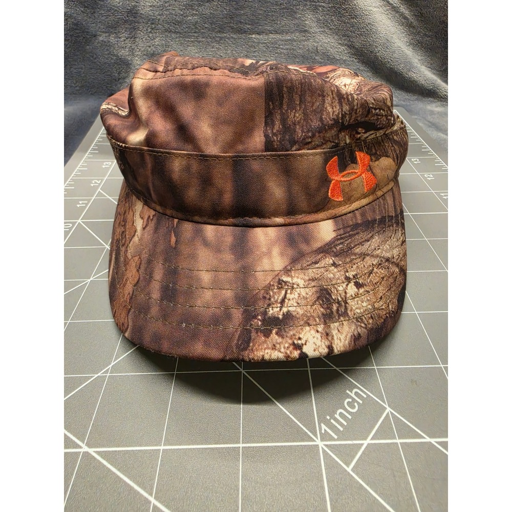 Under Armour Womens Realtree Camo Cadet Hat Orange Logo Adjustable Cap OSFA